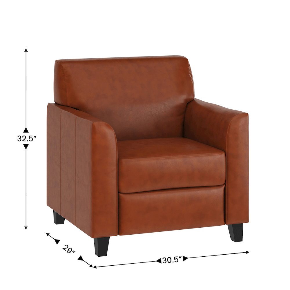 Diplomat Cognac LeatherSoft Chair