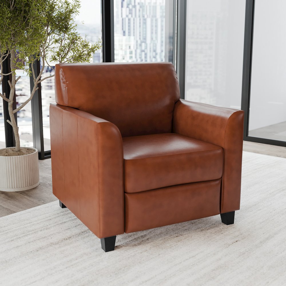 Diplomat Cognac LeatherSoft Chair