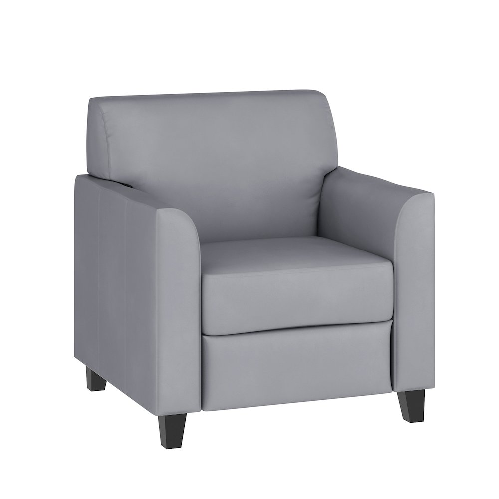 Diplomat Gray LeatherSoft Chair