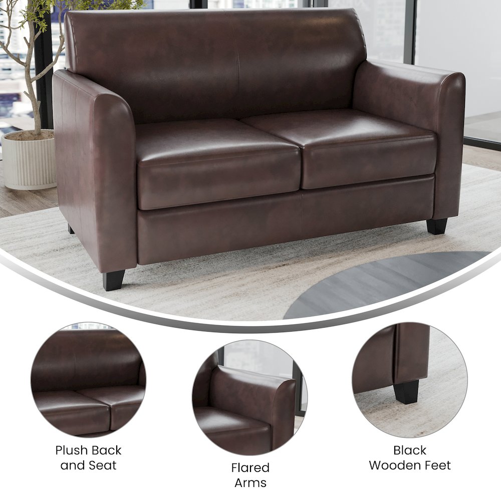 Diplomat Brown LeatherSoft Loveseat