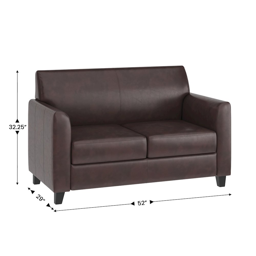 Diplomat Brown LeatherSoft Loveseat