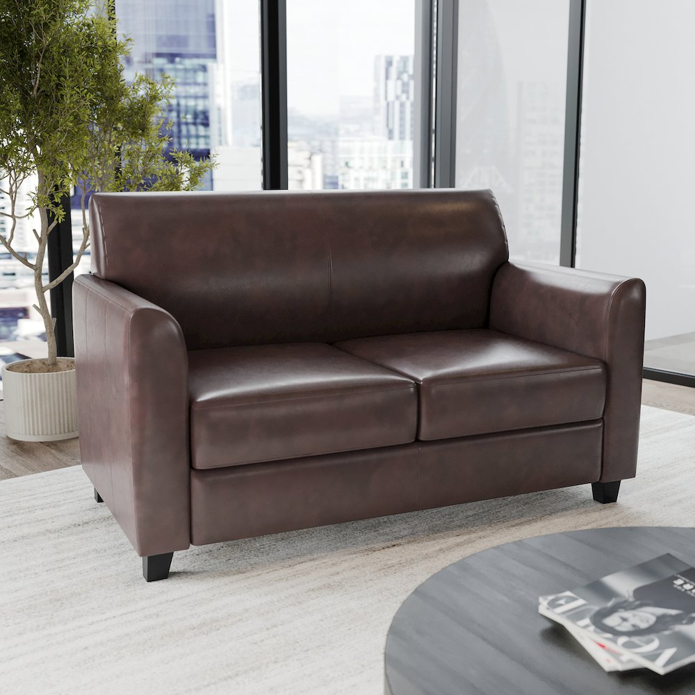 Diplomat Brown LeatherSoft Loveseat