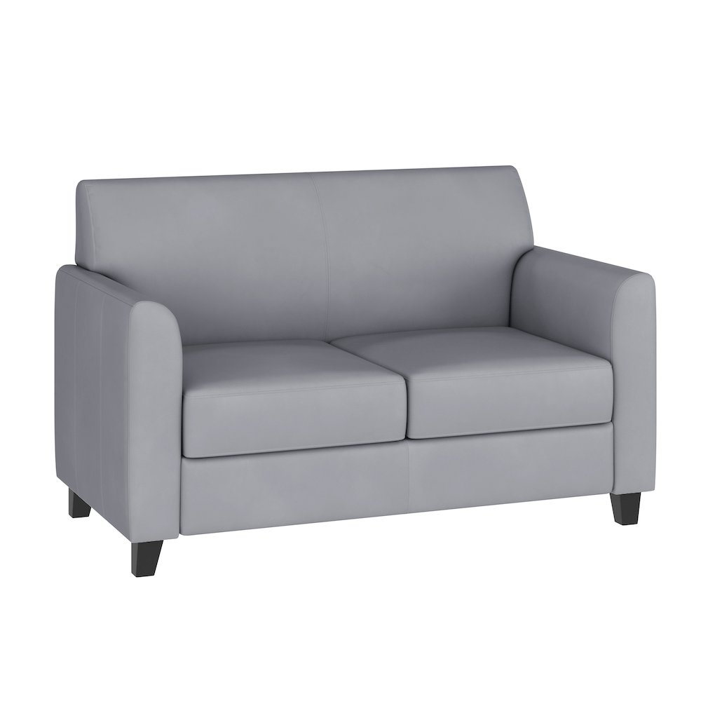 Diplomat Gray LeatherSoft Loveseat