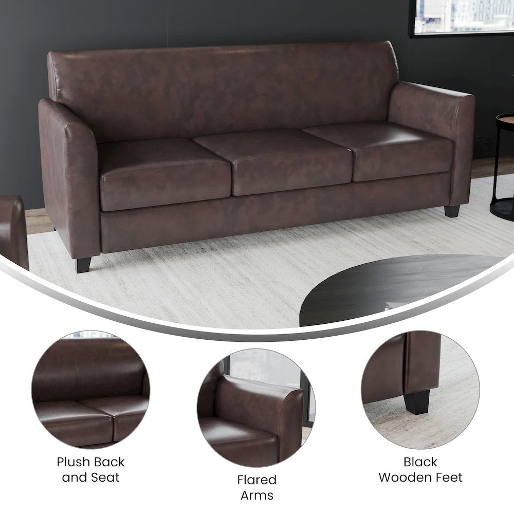 Diplomat Brown LeatherSoft Sofa