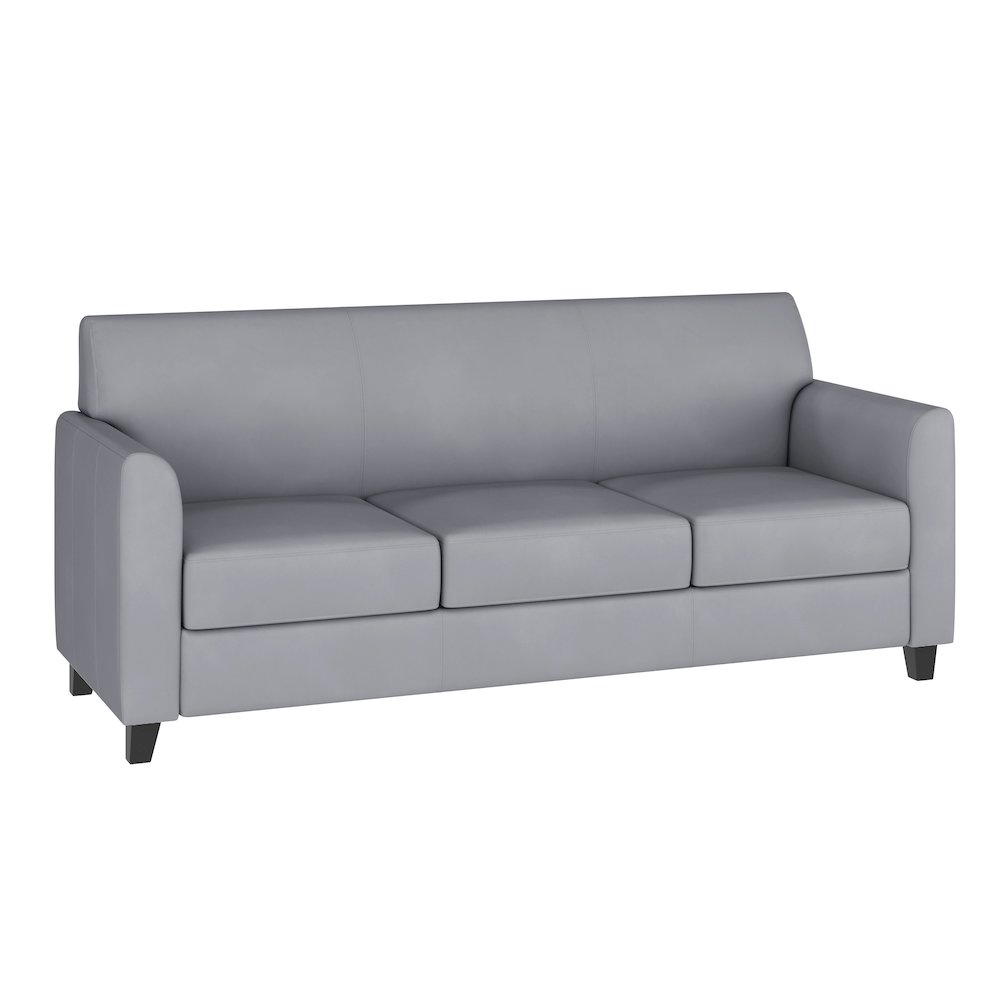 Diplomat Gray LeatherSoft Sofa