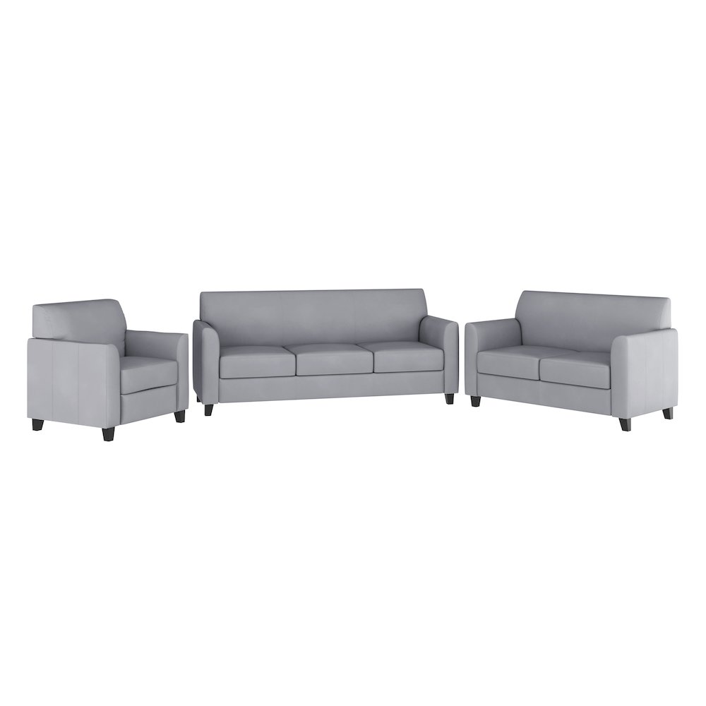 Diplomat Reception Set in Gray LeatherSoft