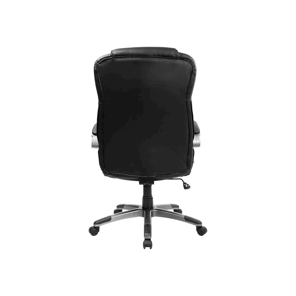 High Back Black Executive Swivel Office Chair with Titanium Nylon Base