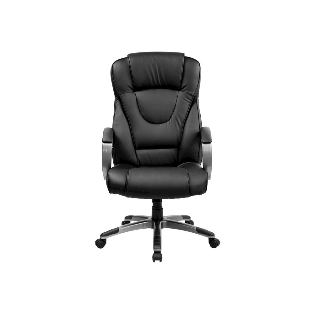 High Back Black Executive Swivel Office Chair with Titanium Nylon Base
