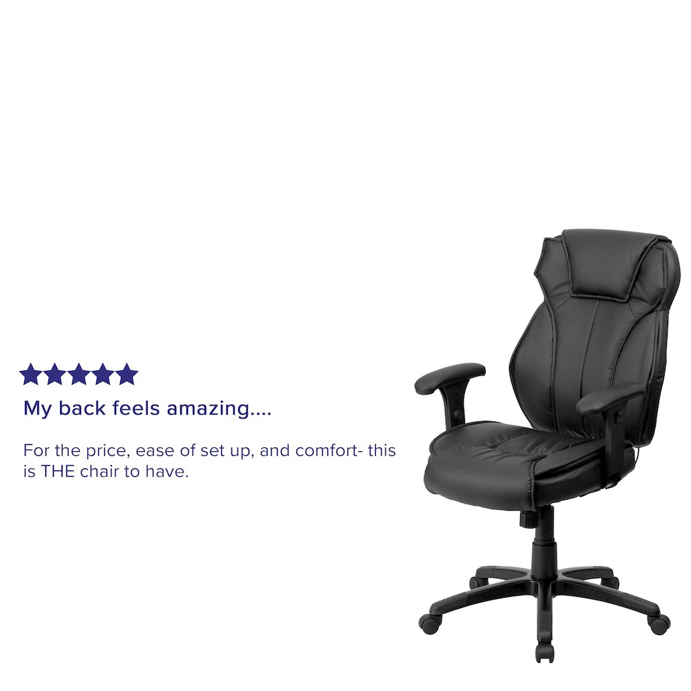 High Back Black Multifunction Executive Swivel Office Chair