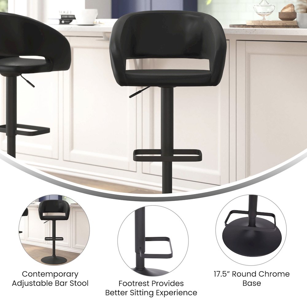 Contemporary Adjustable Swivel Bar Stool
