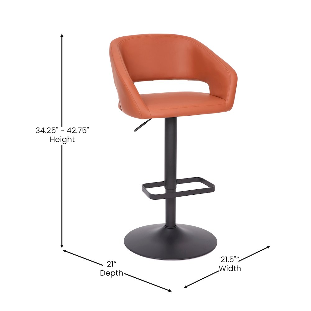Contemporary Adjustable Swivel Bar Stool