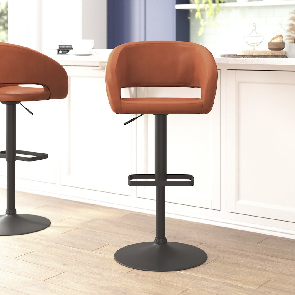 Contemporary Adjustable Swivel Bar Stool