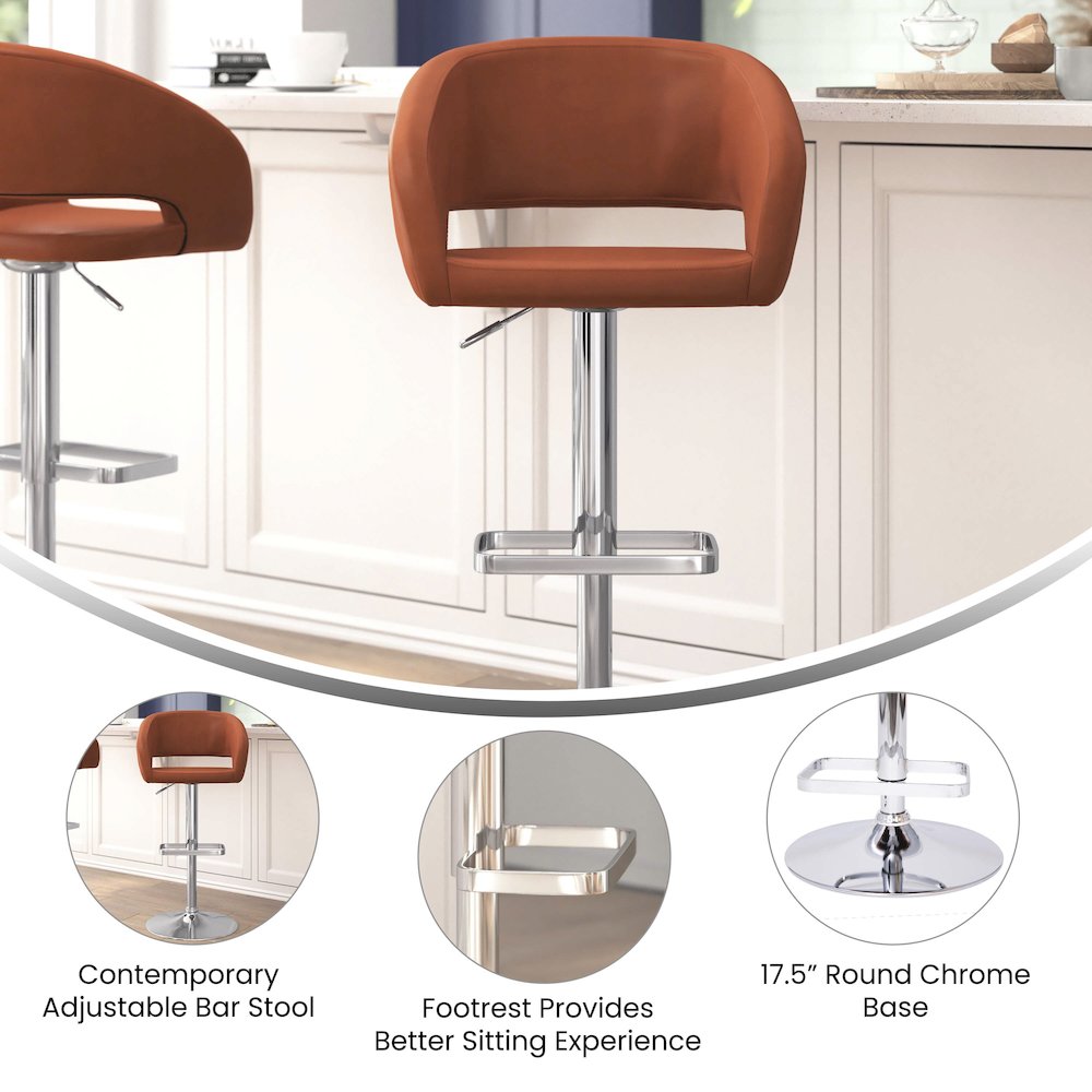 Contemporary Adjustable Swivel Bar Stool
