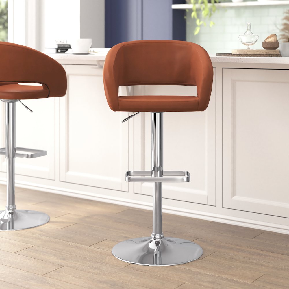 Contemporary Adjustable Swivel Bar Stool