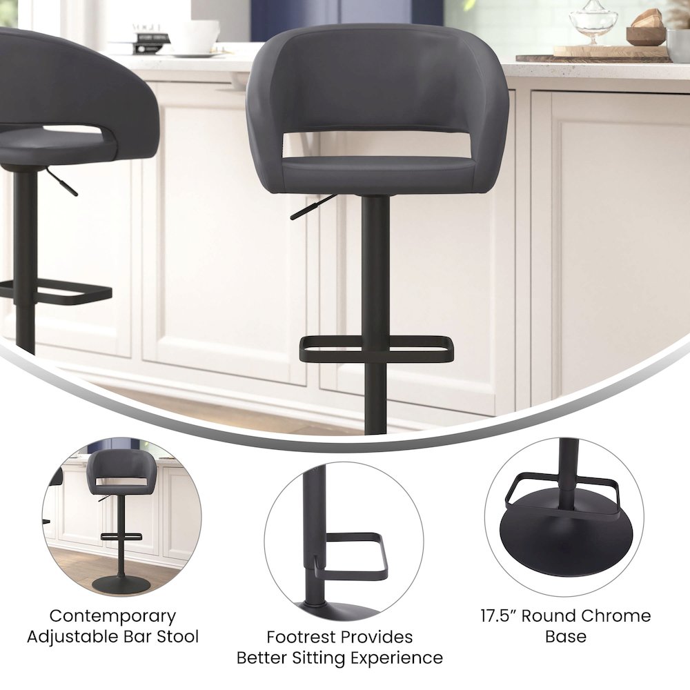Contemporary Adjustable Swivel Bar Stool