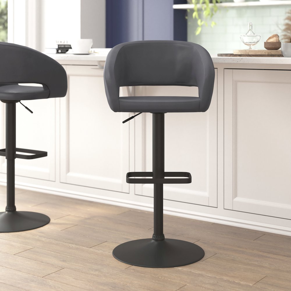 Contemporary Adjustable Swivel Bar Stool