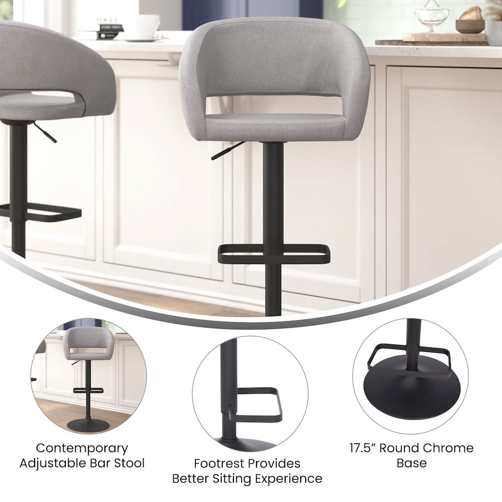Contemporary Adjustable Swivel Bar Stool