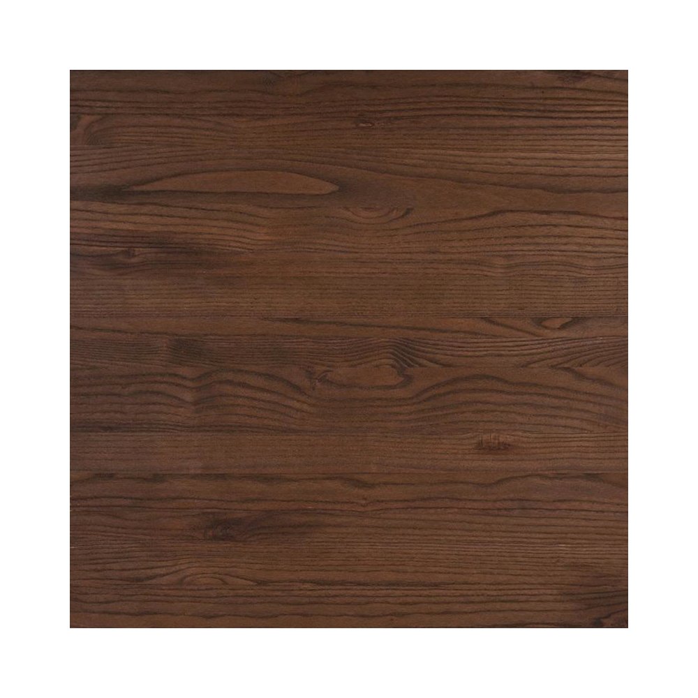 31.5″ Square Silver Metal Indoor Table with Walnut Rustic Wood Top