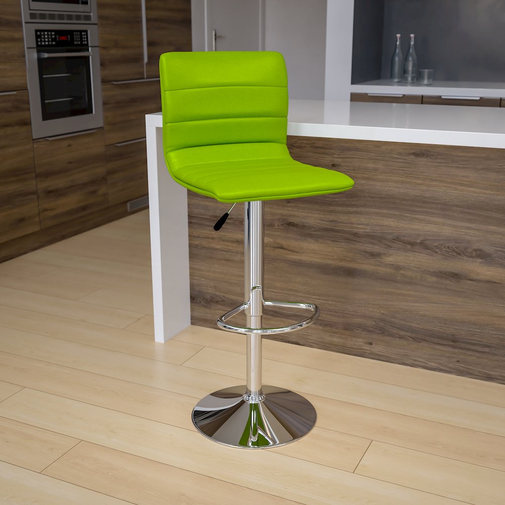 Swivel Stool with Chrome Pedestal Base
