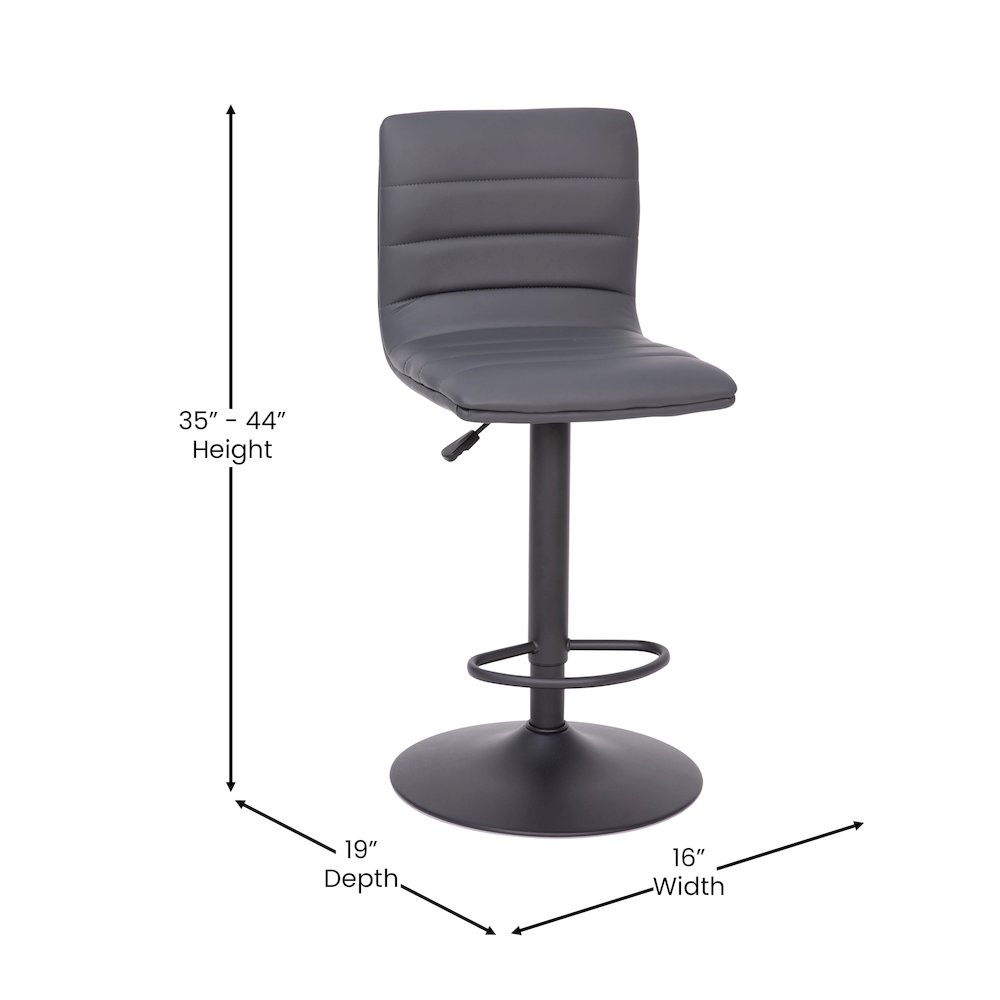 Contemporary Adjustable Height Stool with Pedestal Base