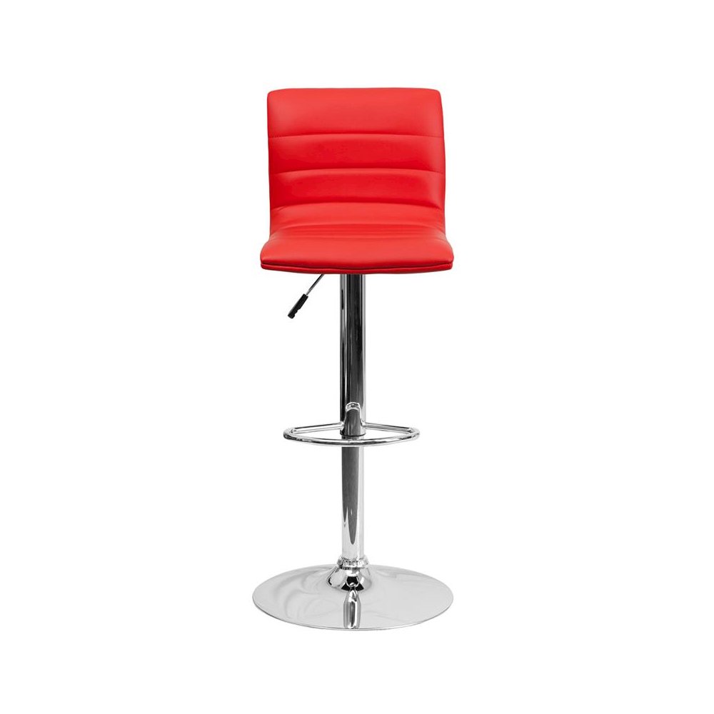Swivel Stool with Chrome Pedestal Base