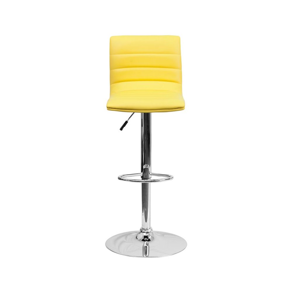 Swivel Stool with Chrome Pedestal Base