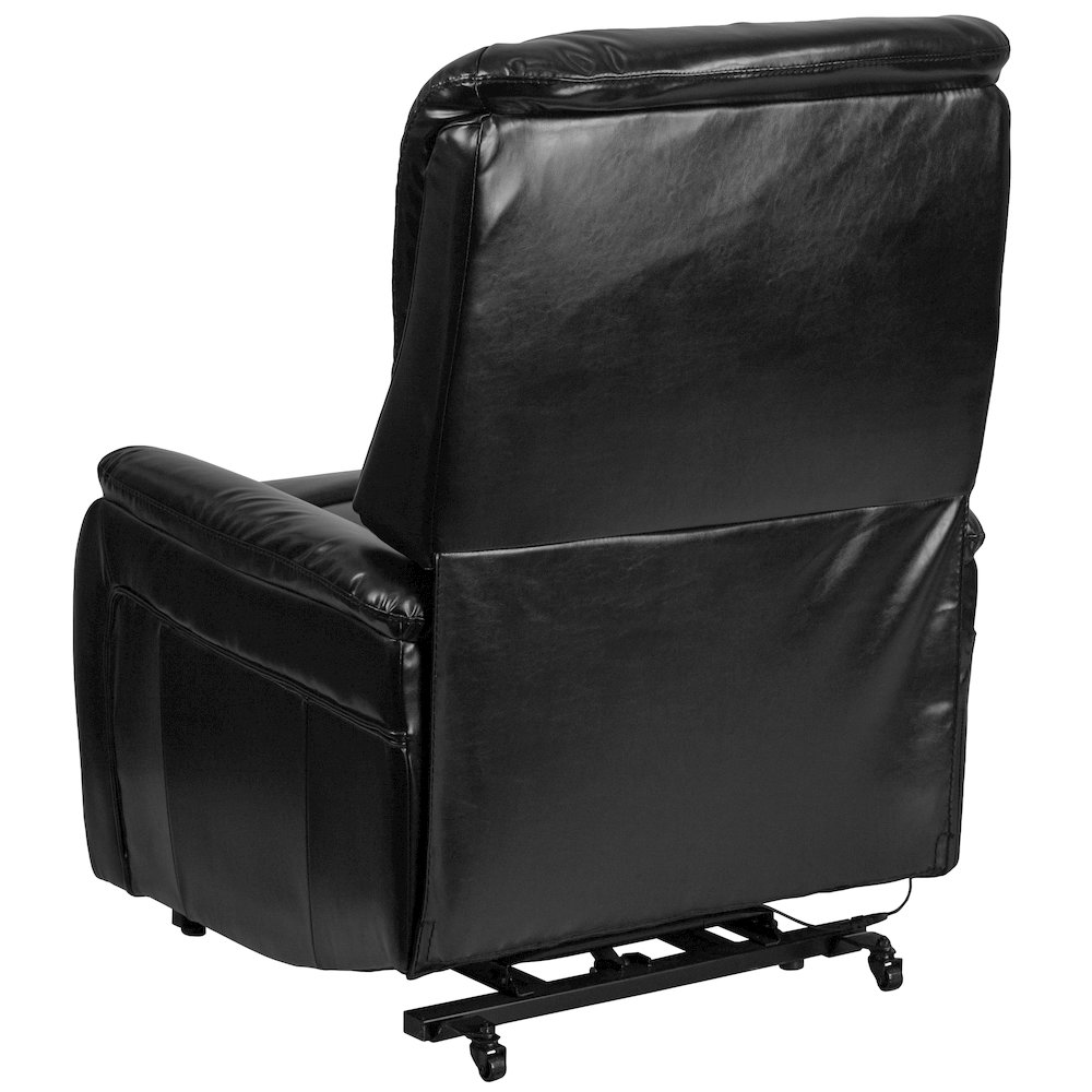 Black LeatherSoft Remote Powered Lift Recliner for Elderly