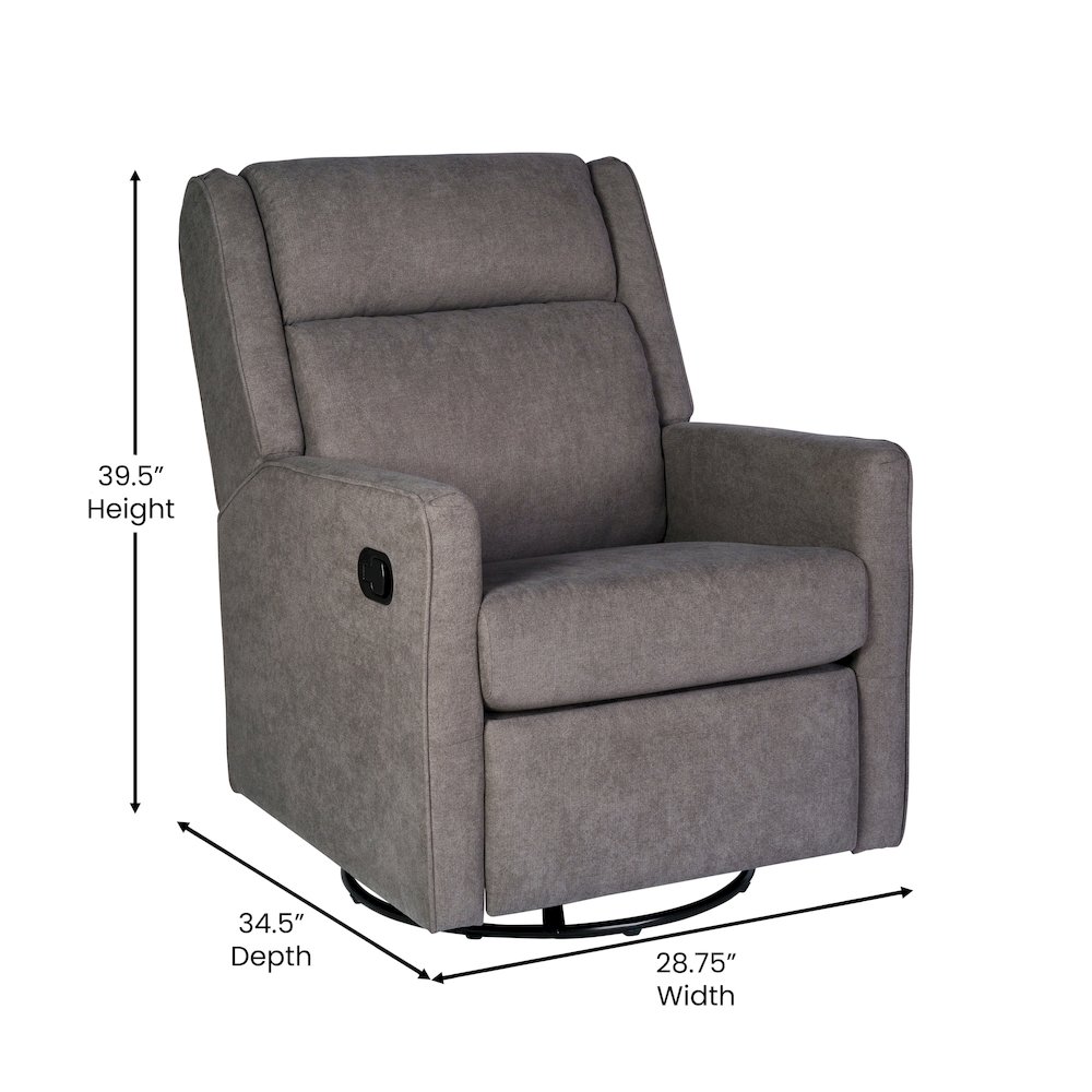 Manual Reclining Glider Swivel Chair