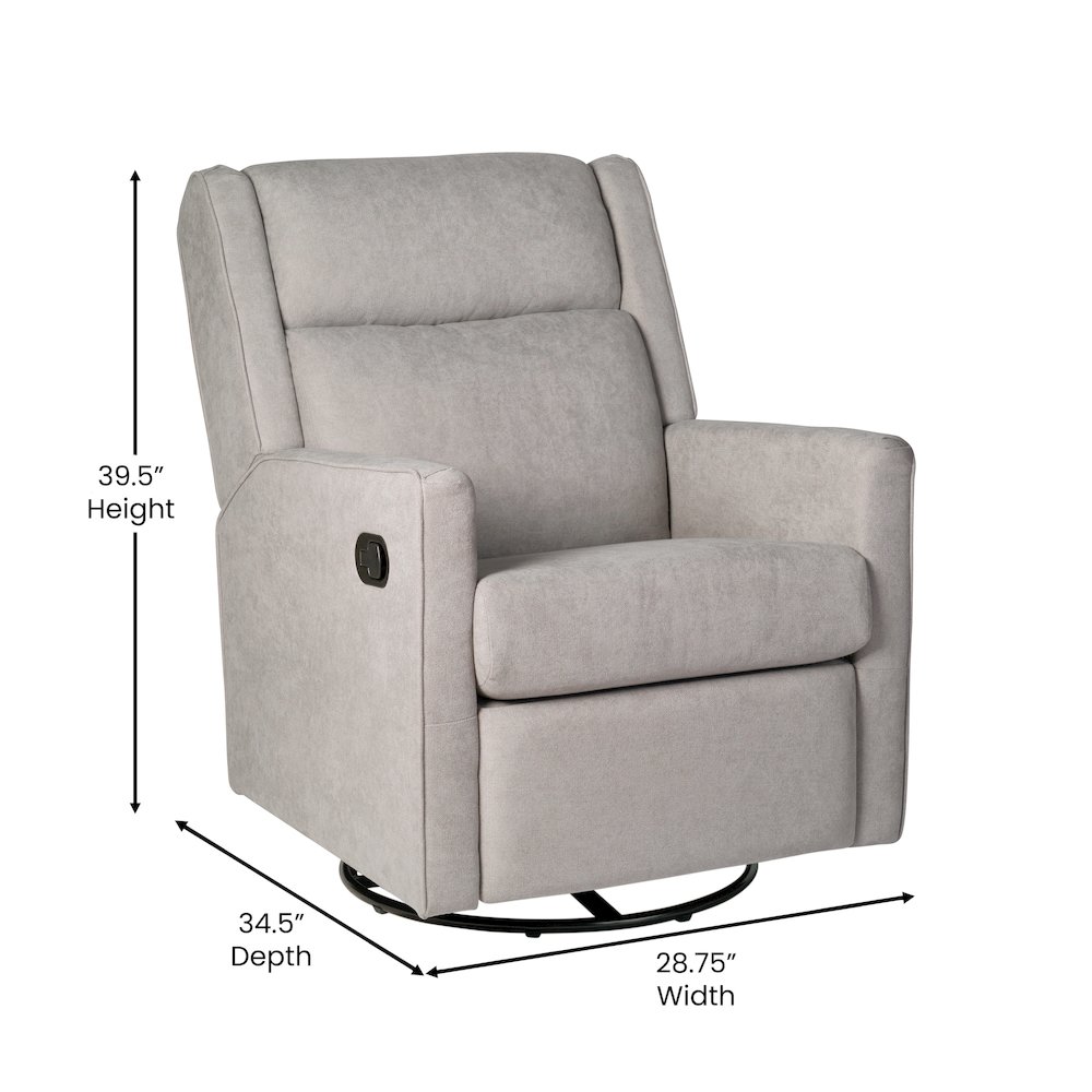Manual Reclining Glider Swivel Chair