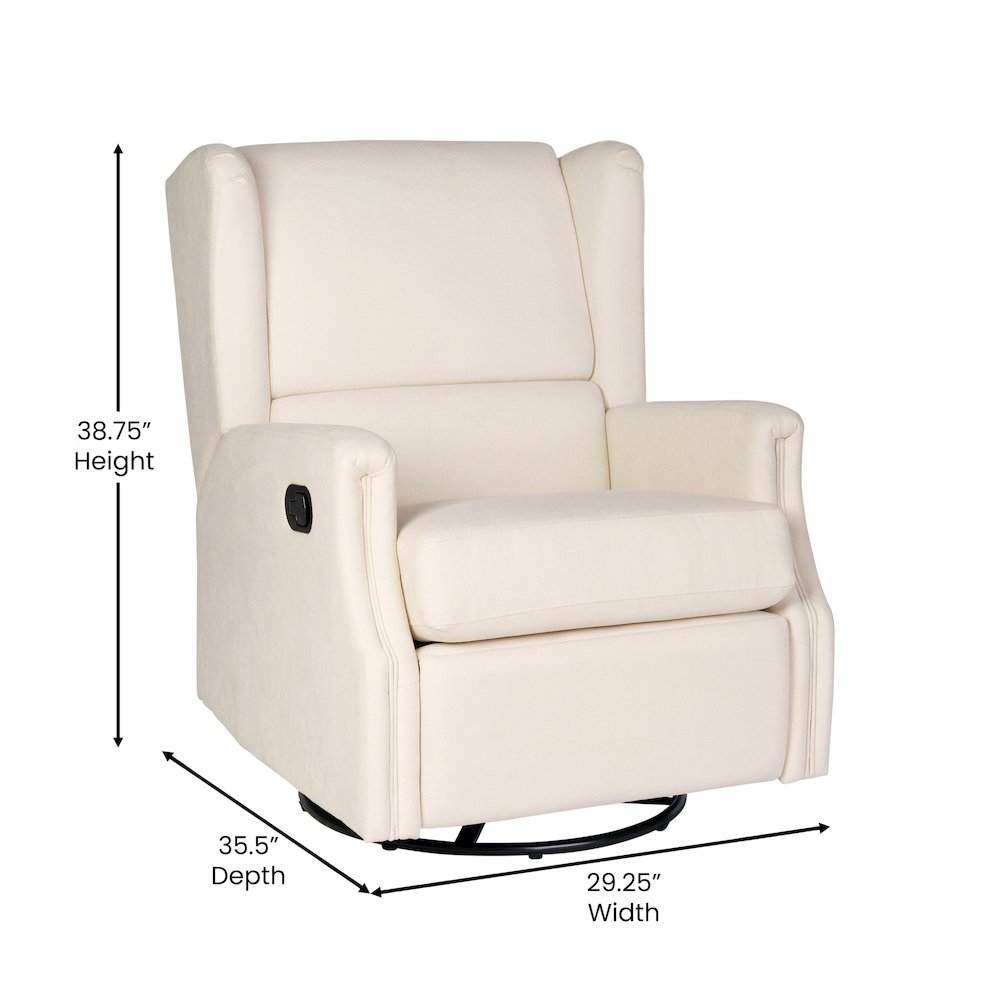 Wingback Manual Reclining Glider Swivel Chair