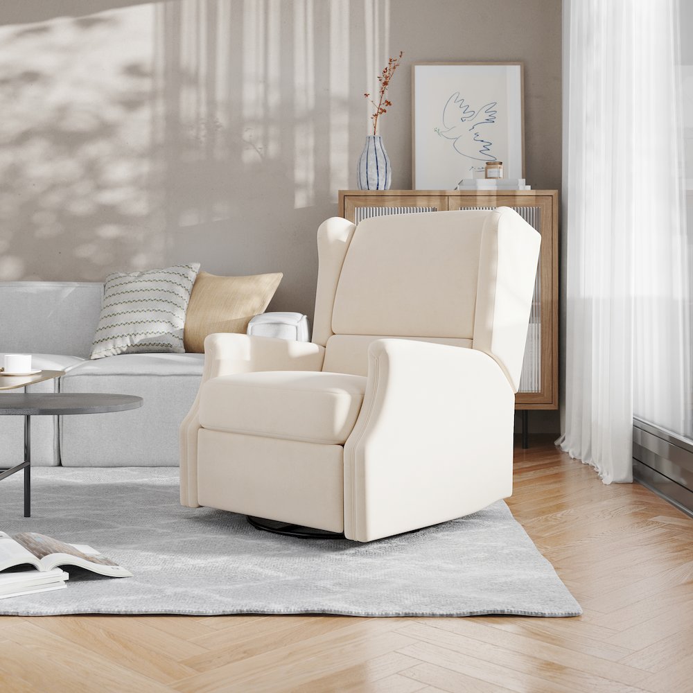 Wingback Manual Reclining Glider Swivel Chair