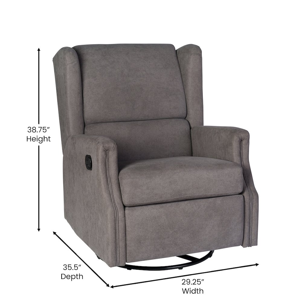 Wingback Manual Reclining Glider Swivel Chair
