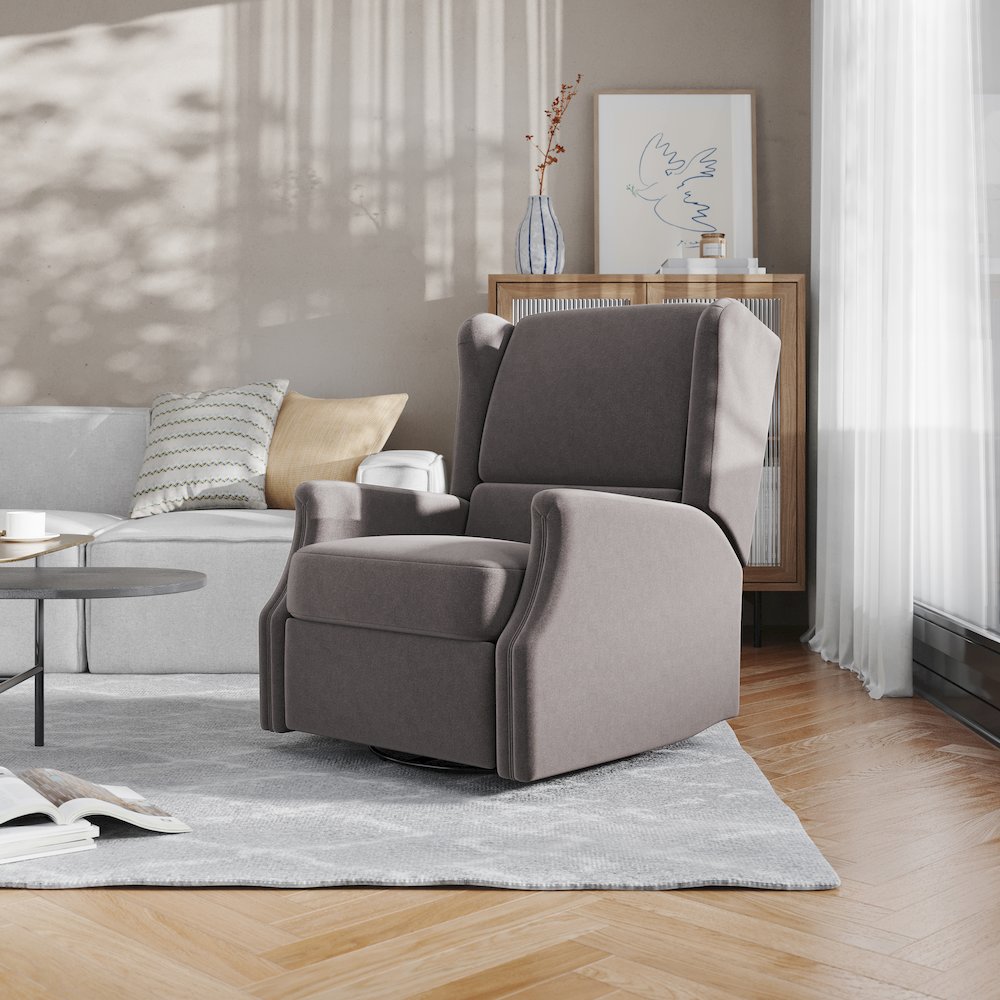 Wingback Manual Reclining Glider Swivel Chair