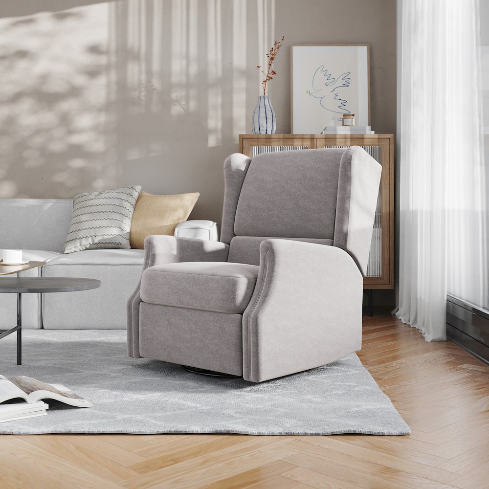 Wingback Manual Reclining Glider Swivel Chair