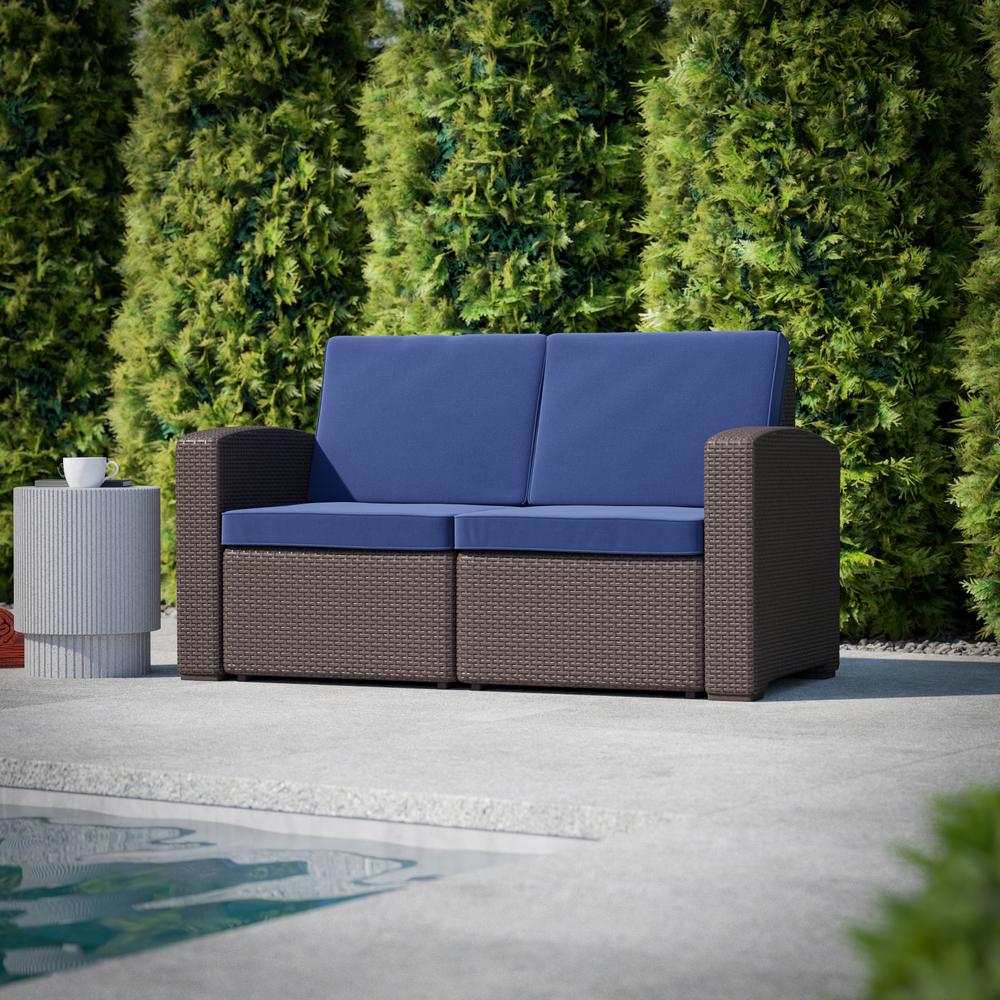 Contemporary Outdoor Loveseat