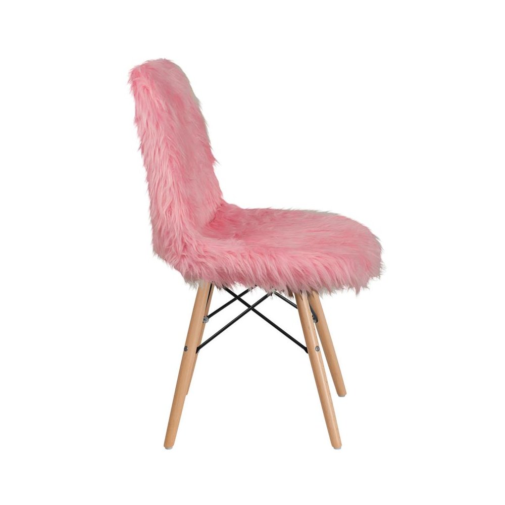 Shaggy Dog Light Pink Accent Chair