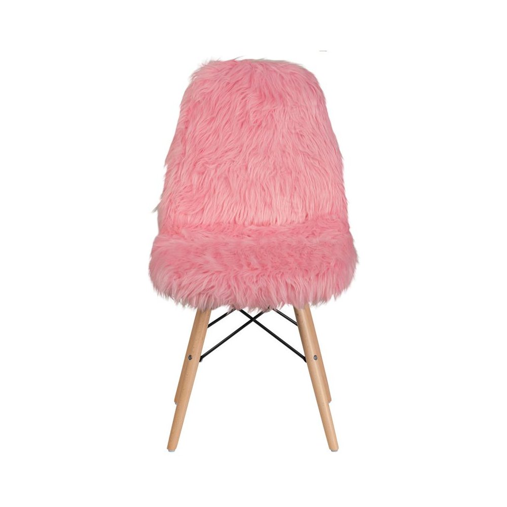 Shaggy Dog Light Pink Accent Chair
