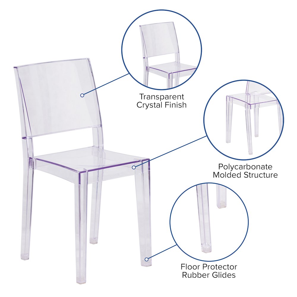Transparent Stacking Side Chair