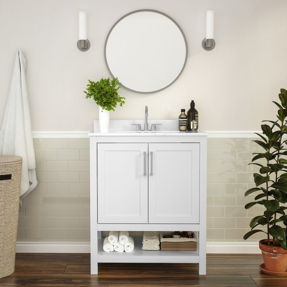 30 Inch Contemporary Bathroom Vanity with Sink Combo