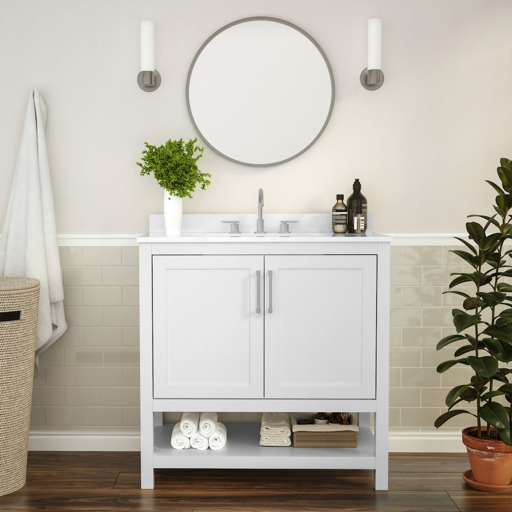 36 Inch Contemporary Bathroom Vanity with Sink Combo