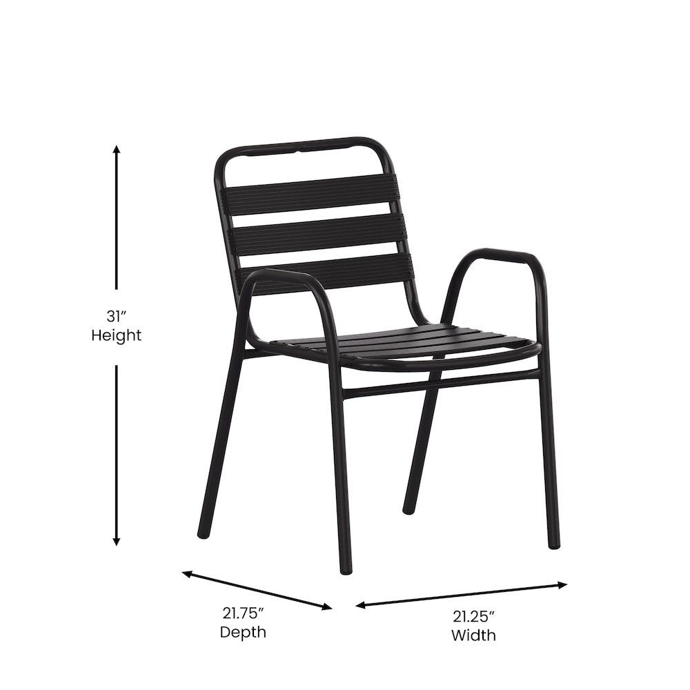 Commercial Grade Outdoor Patio Dining Set With Table and Four Chairs