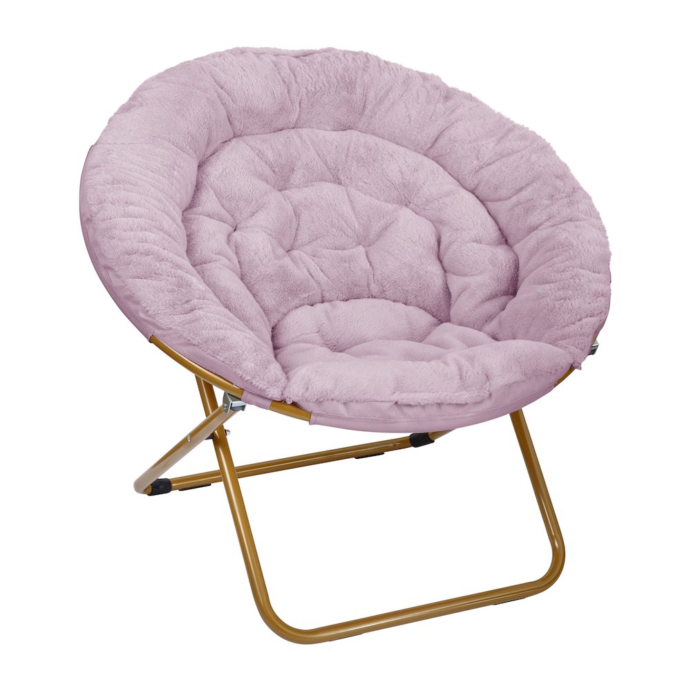 Oversized Folding Saucer Chair with Ottoman
