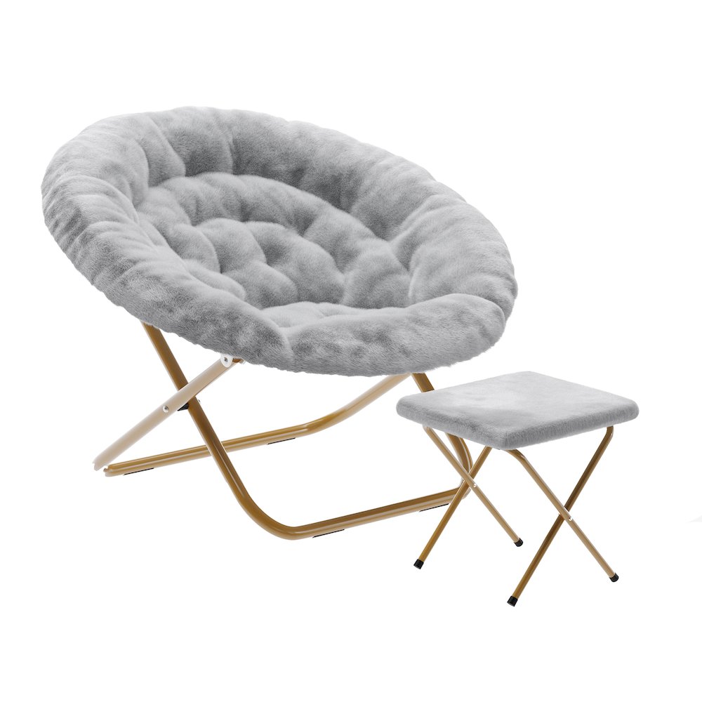 Contemporary Oversized Folding Saucer Chair