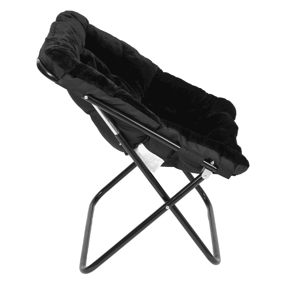 Oversized Folding Saucer Chair with Ottoman