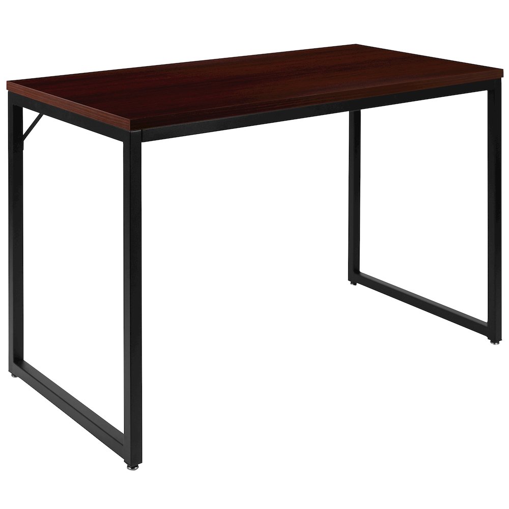 Office Computer Desk and Home Office Desk – 47″ Long (Mahogany/Black)