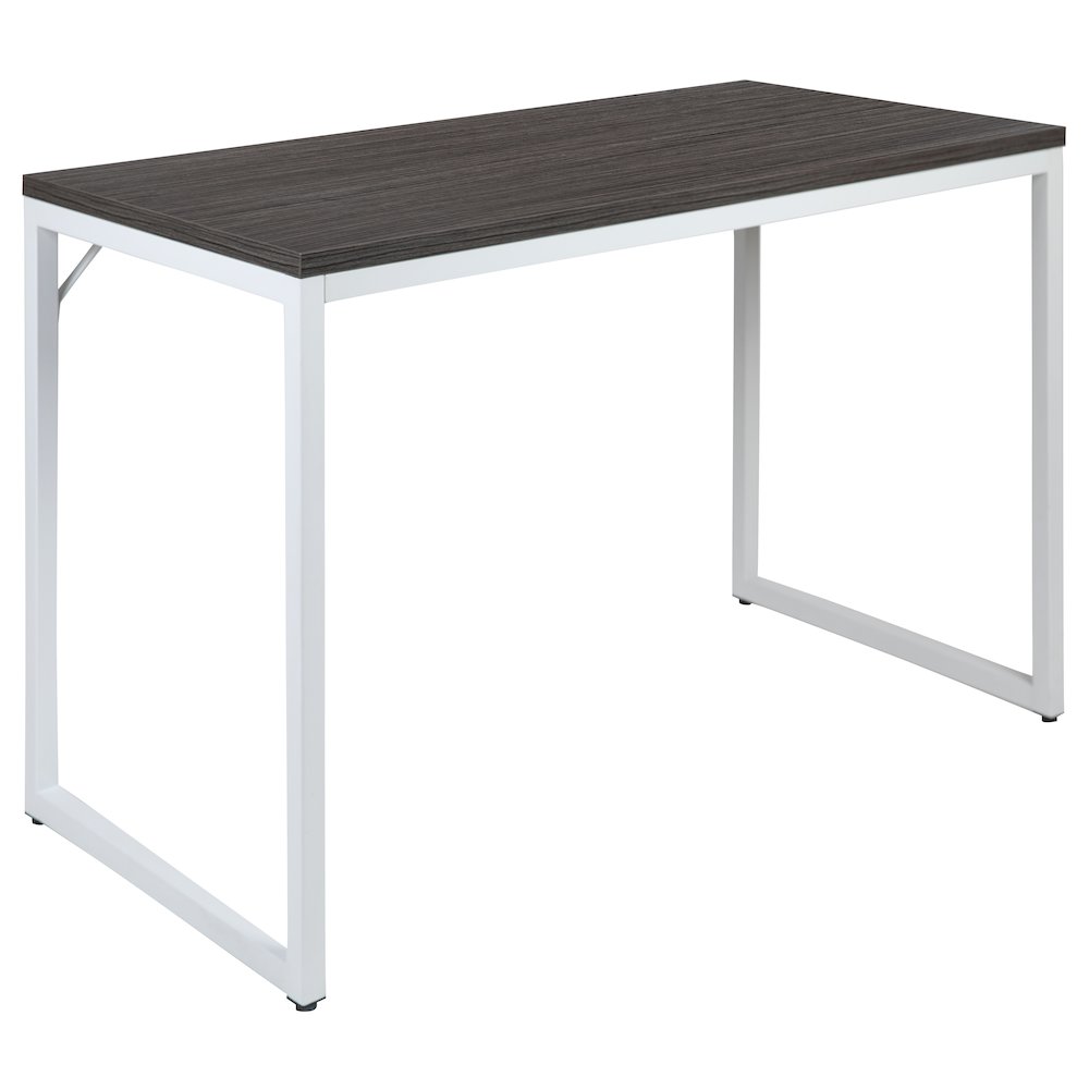 Tiverton Office Computer Desk and Home Office Desk – 47″ Long (Gray/White)