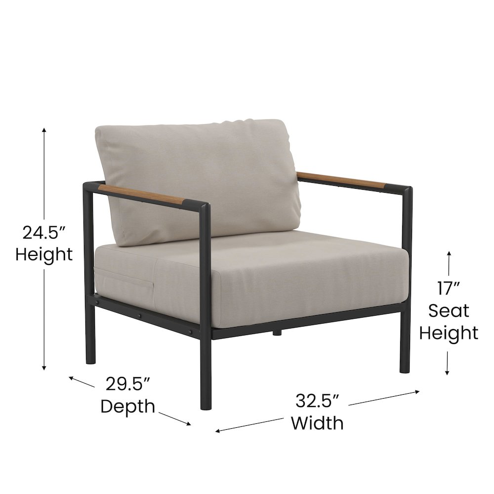 Patio Chair with Cushions – Aluminum Framed Chair