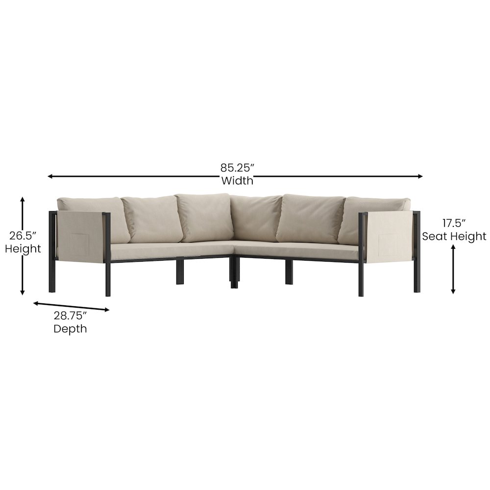 Sectional with Cushions