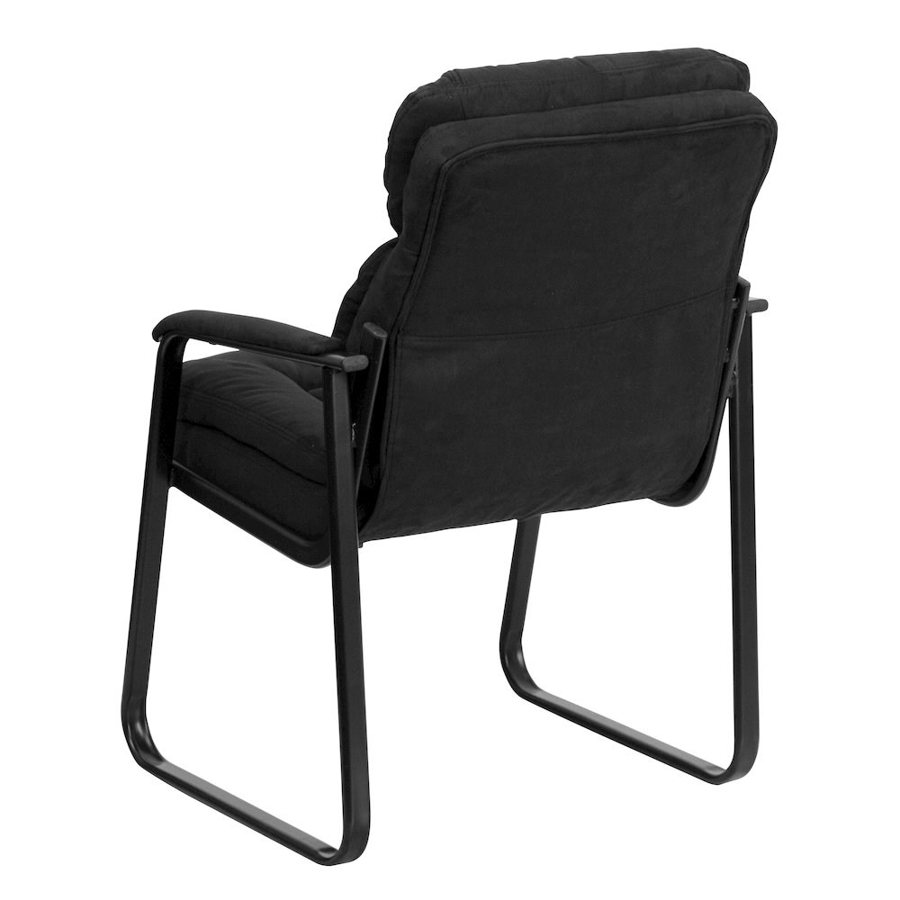 Black Microfiber Executive Side Reception Chair