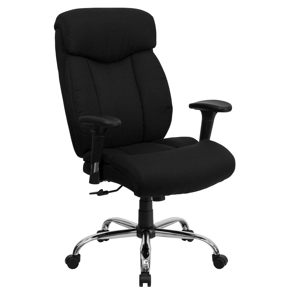 400 lb. Rated Black Fabric Executive Office Chair with Full Headrest and Arms